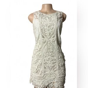 Moulinette Soeurs Cream Lace Mini Dress🦢